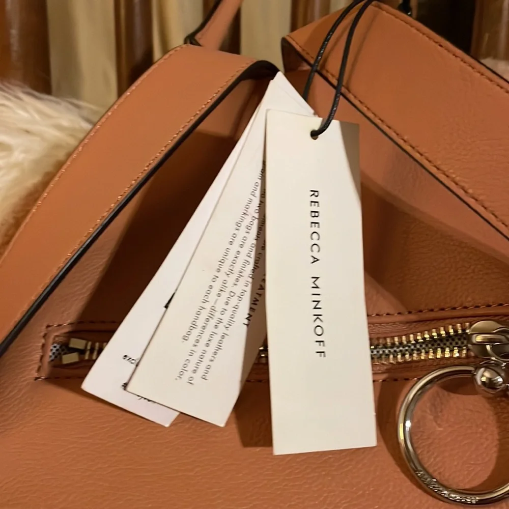 Rebecca Minkoff large Julian Leather Shearling backpack NWT🌺
